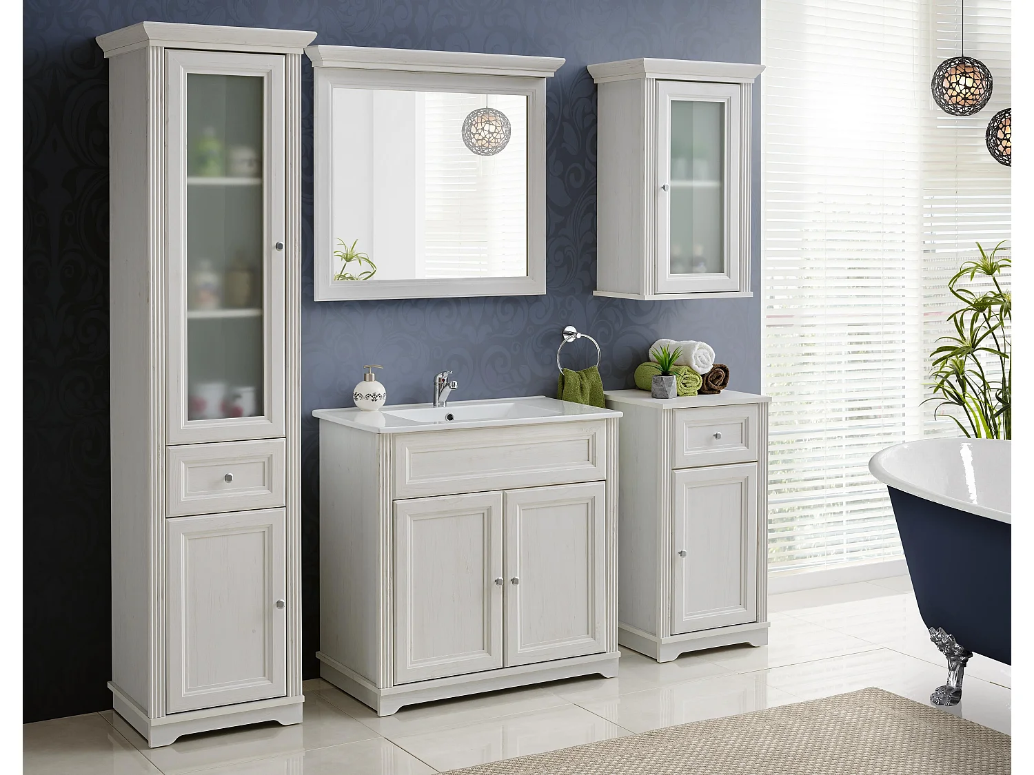 Zijkasten PALACE SCAB48 1D 48x33x76 Wit