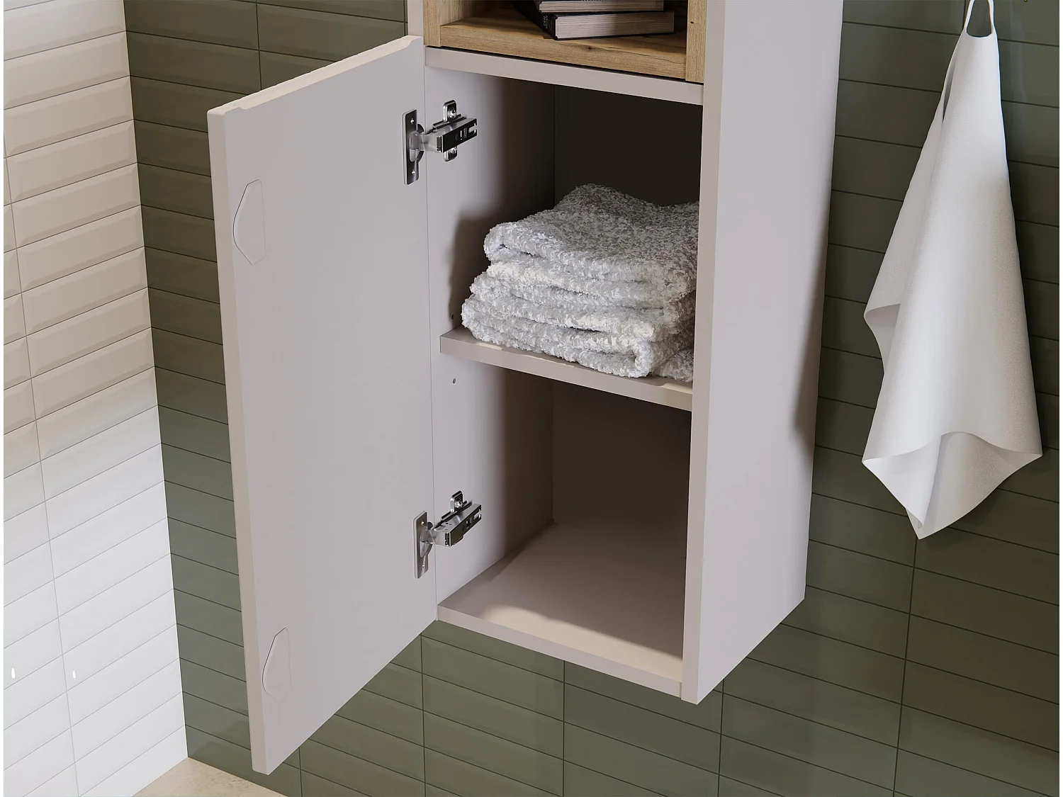 Armoire Haute NOVA HC30 2D 30x25x140 Clair naturel