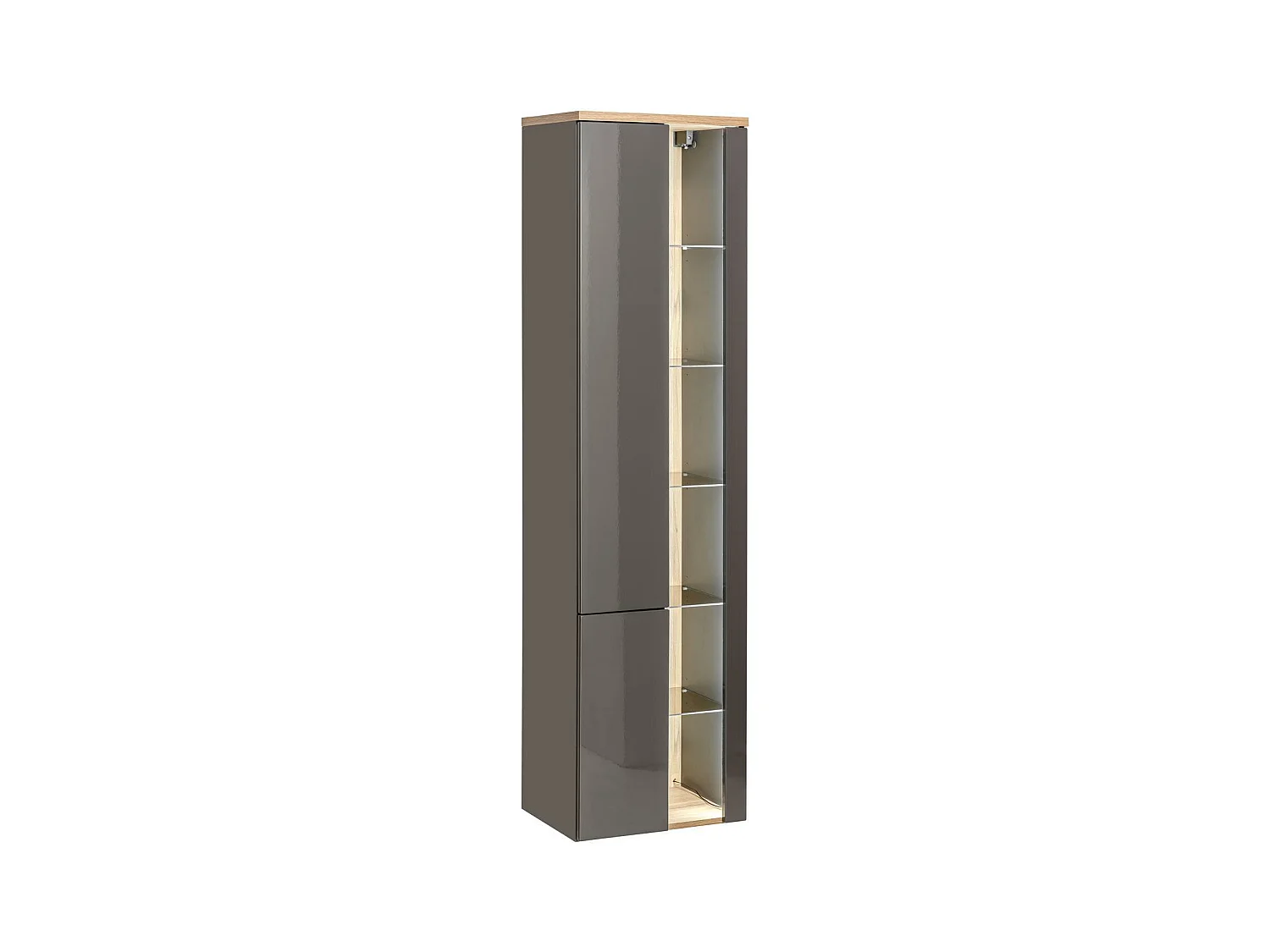 Armoire Haute BAHAMA HC45 2D 45x33x170 Graphite