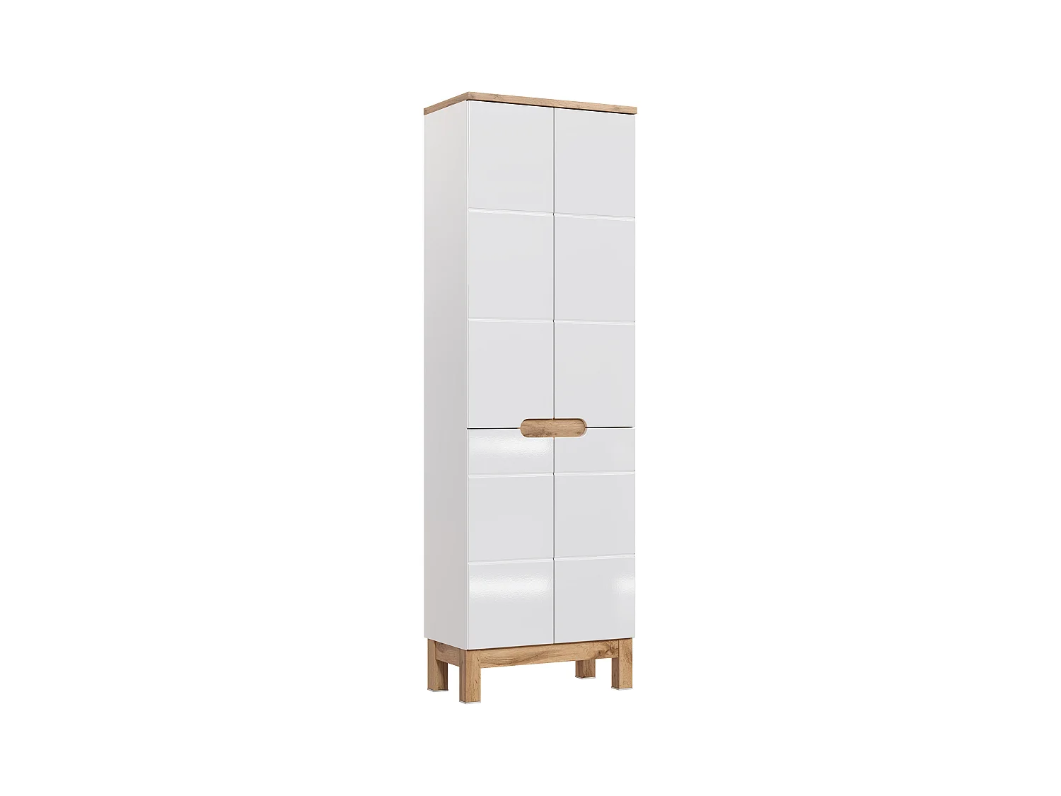 Armoire Haute BALI HC60 4D 60x33x187 Blanc