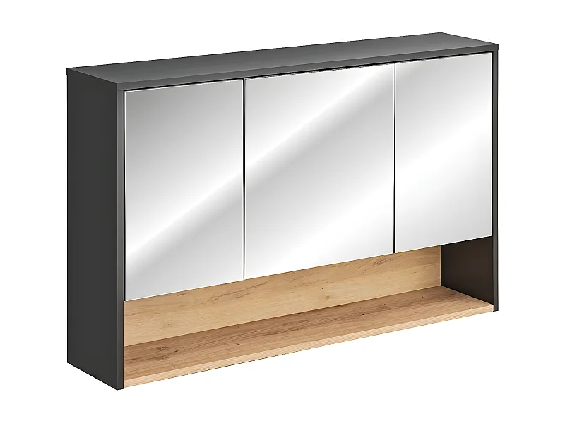 Armadi A Specchio BORNEO MC120 3D 120x25x75 Grigioscuro