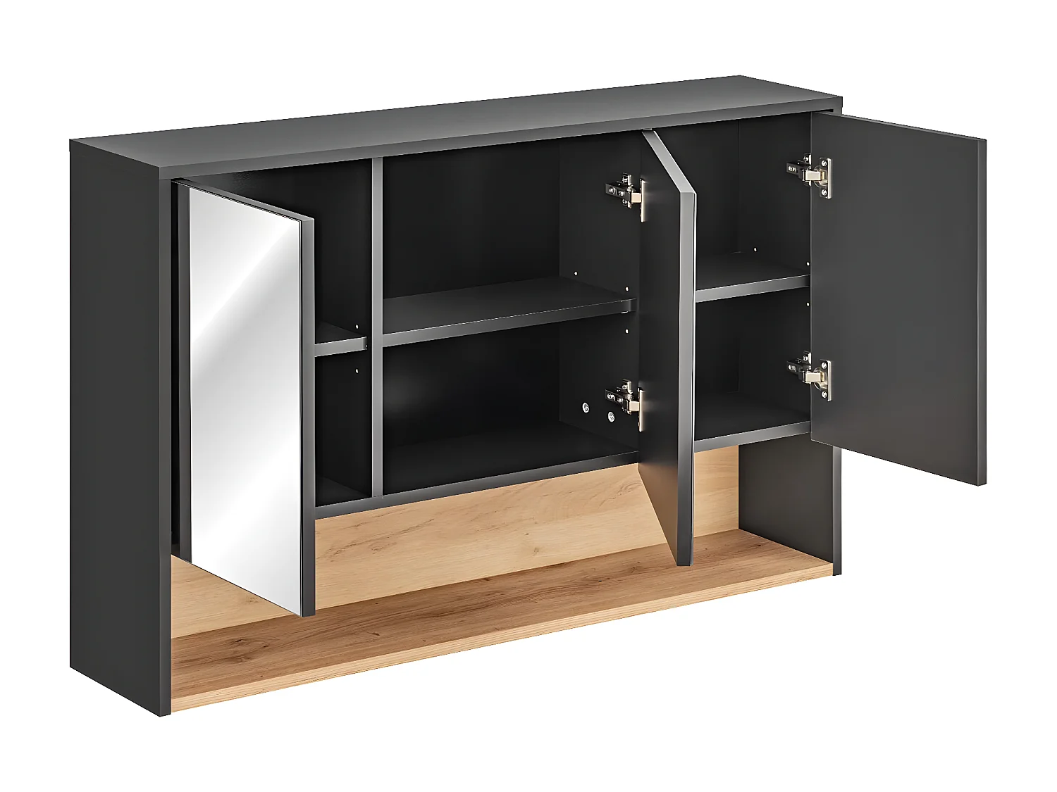 Armoires De Toilette BORNEO MC120 3D 120x25x75 Grisfoncé