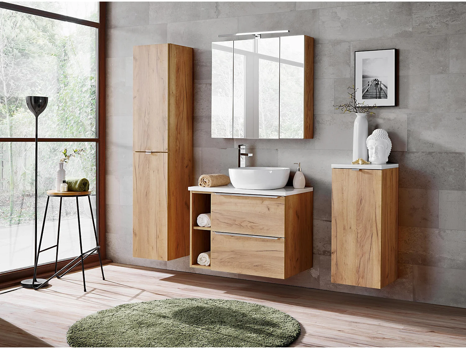 Zijkasten CAPRI SCAB35 1D 35x35x80 Beige