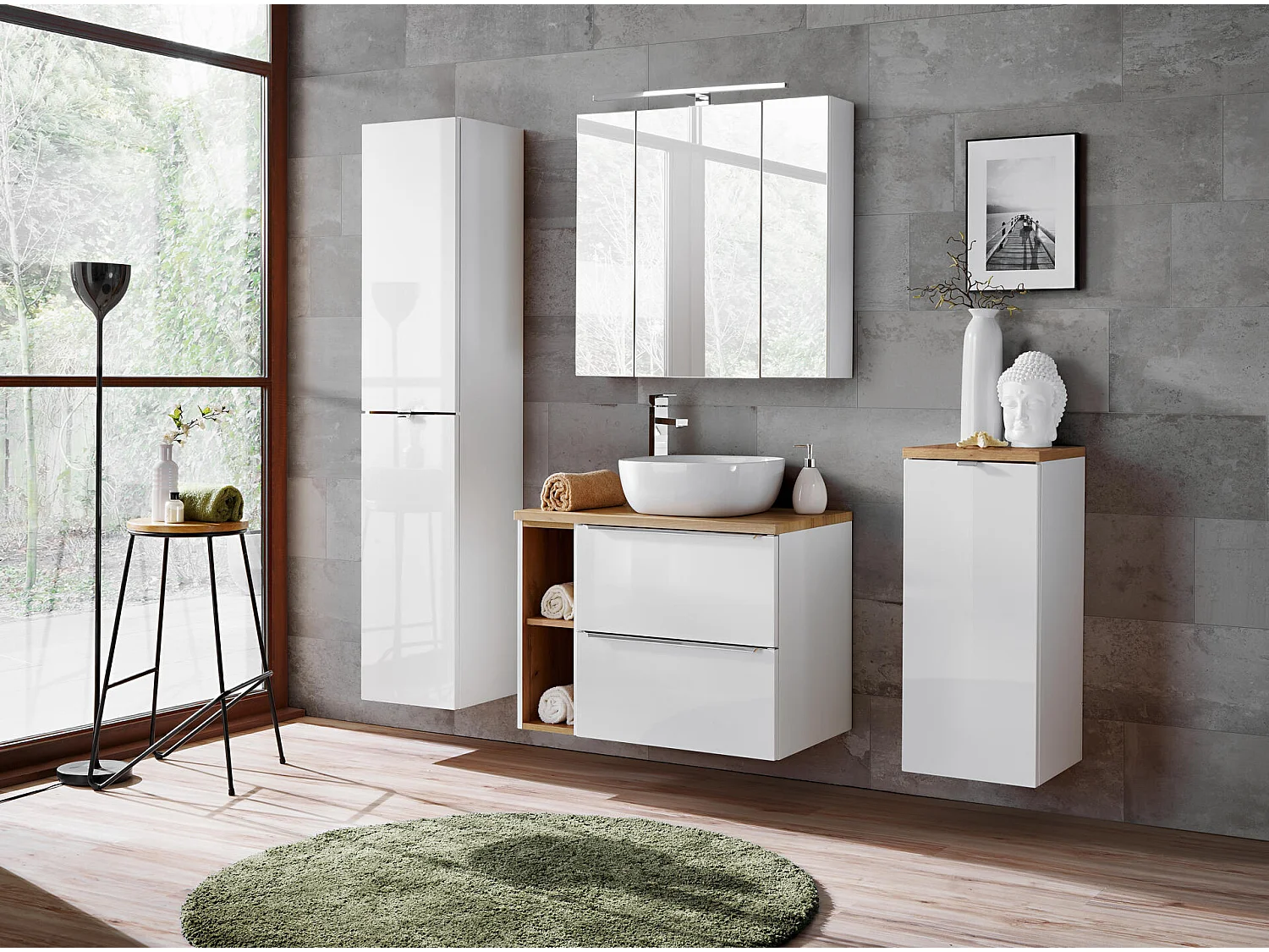 Zijkasten CAPRI SCAB35 1D 35x35x80 Wit