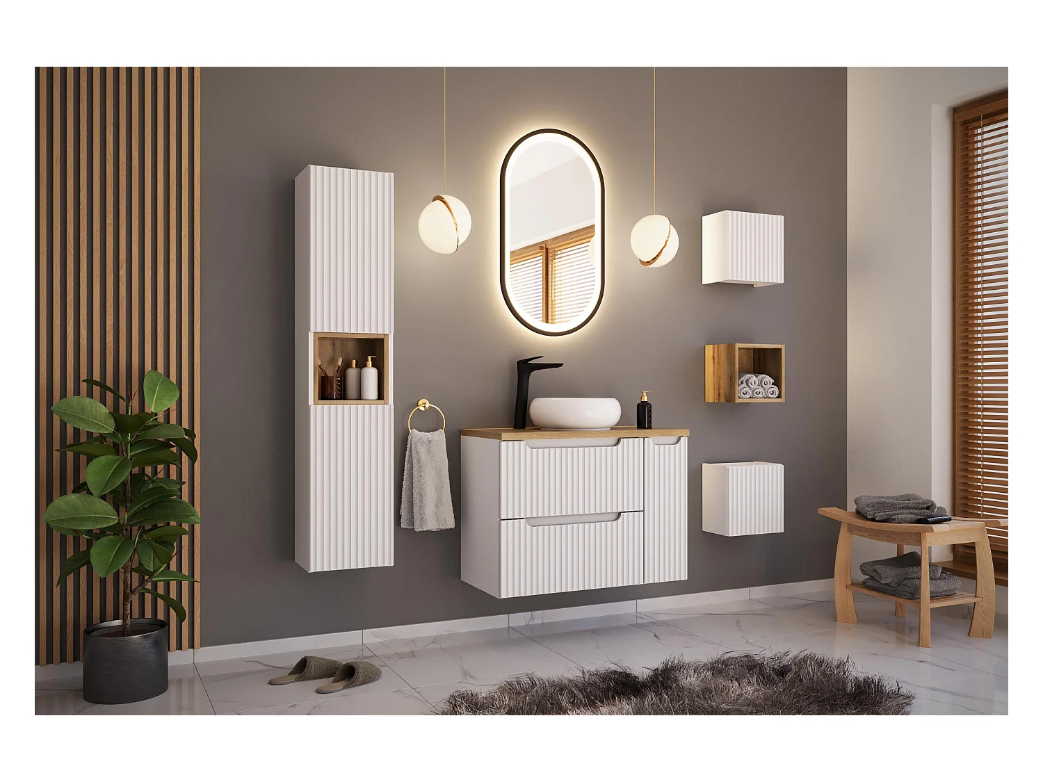 Armadi Laterali NOVA SCAB30 1D 30x19x30 Bianco