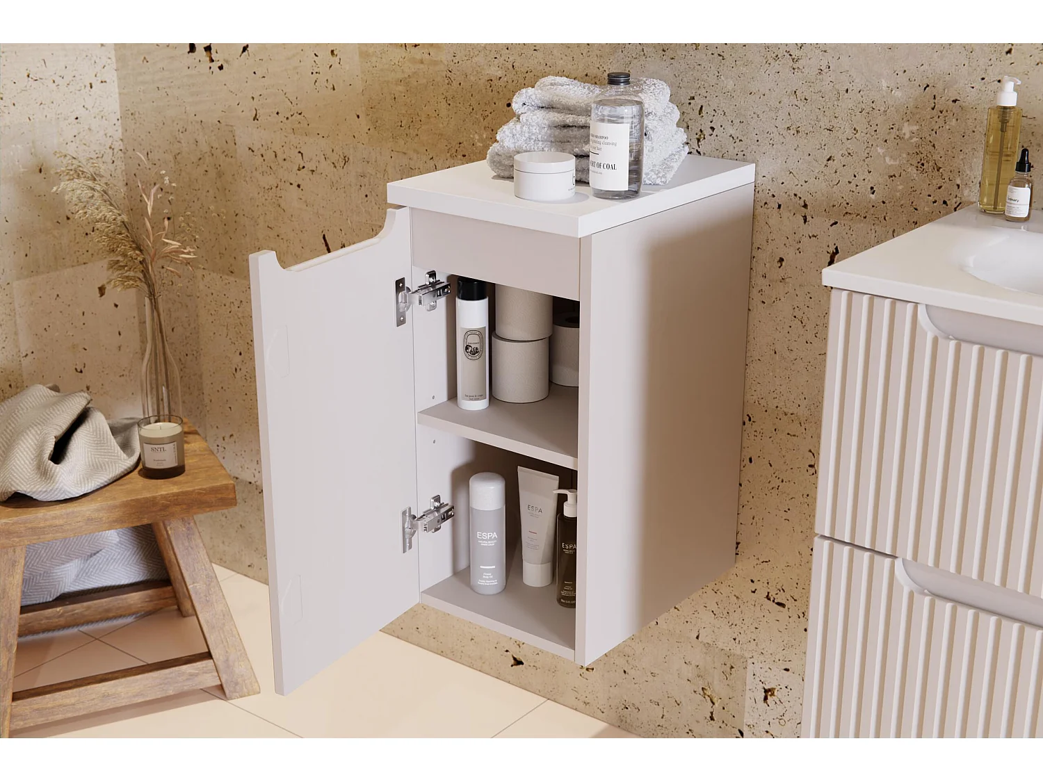 Zijkasten NOVA SCAB30 1D 30x39x57 Beige