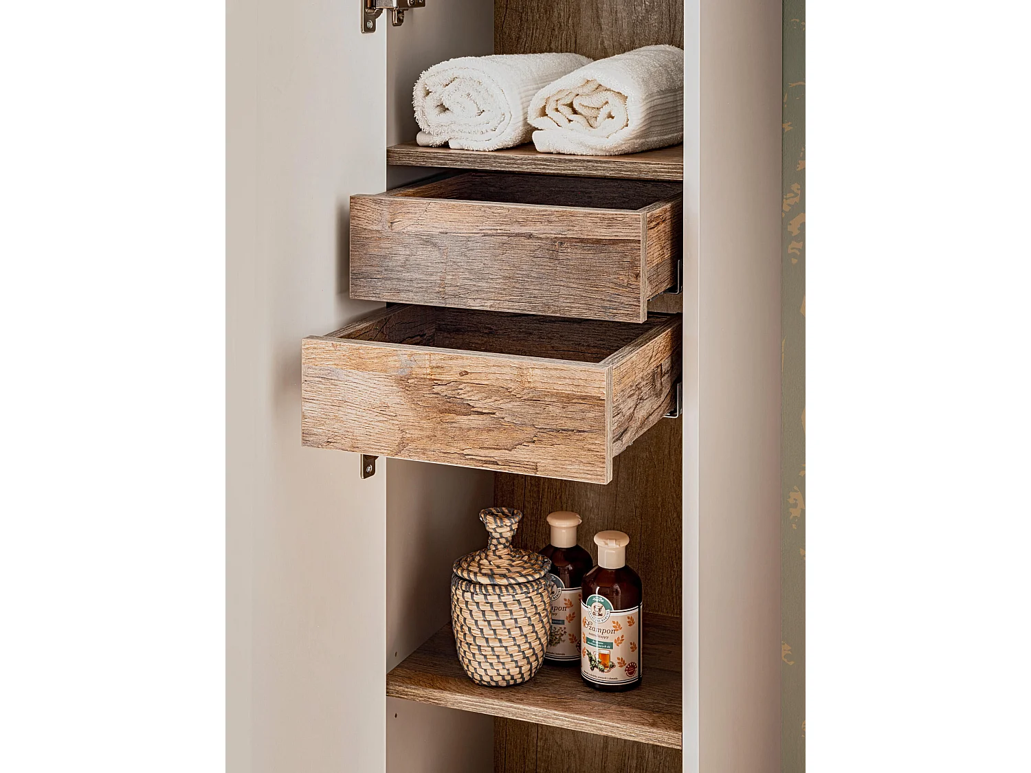 Hoge Kast SANTA FE HC35 1D2D 35x33x160 Lichtgrijs