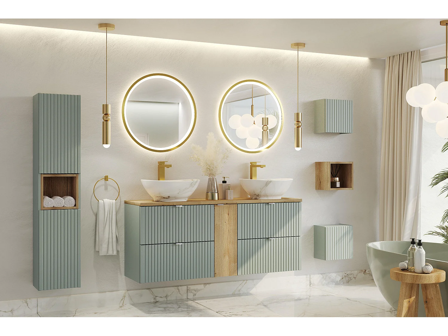 Armadietto Alto LINE HC30 2D 30x25x140 Verde