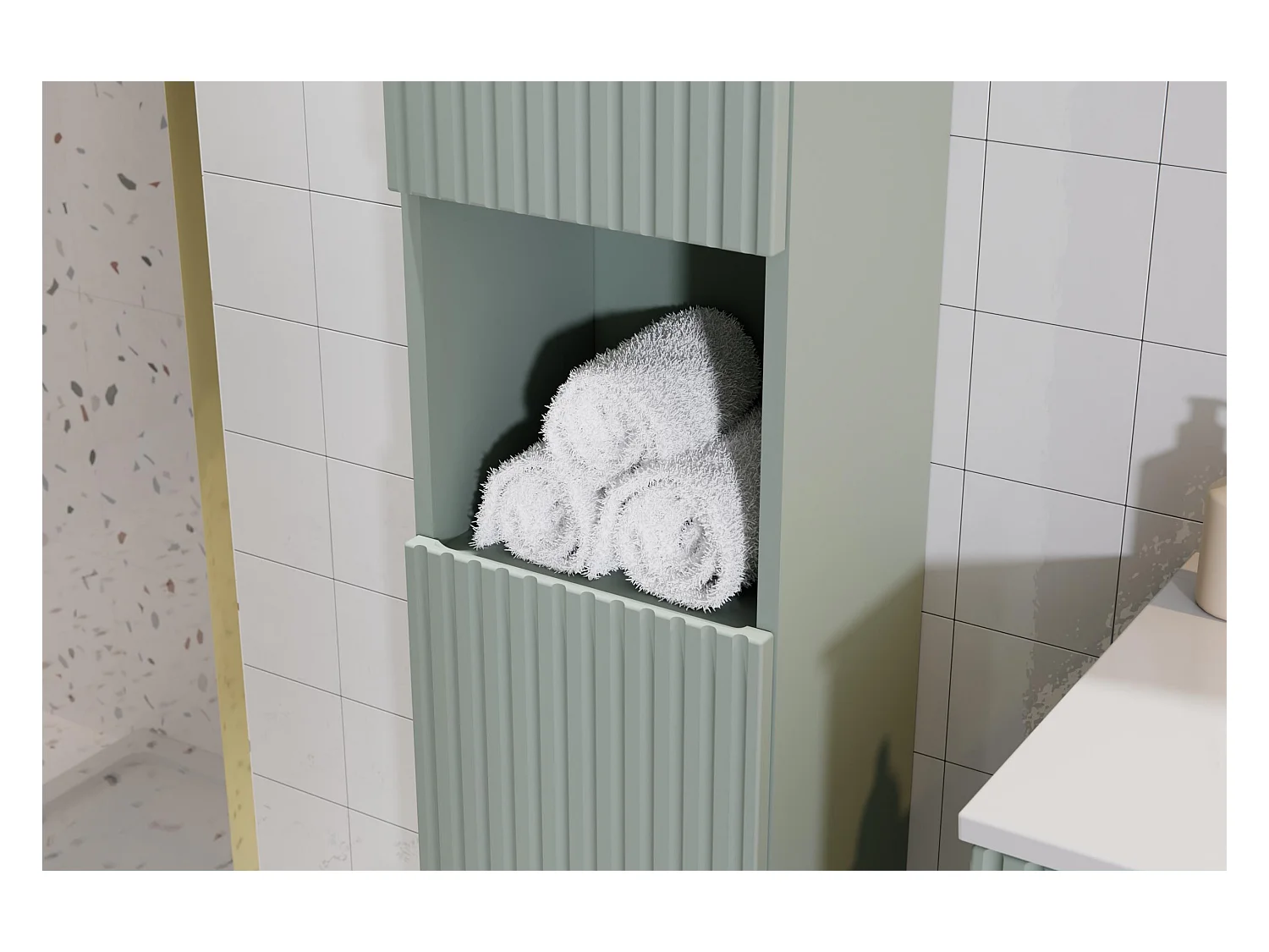 Armoire Haute LINE HC30 2D 30x25x140 Vert