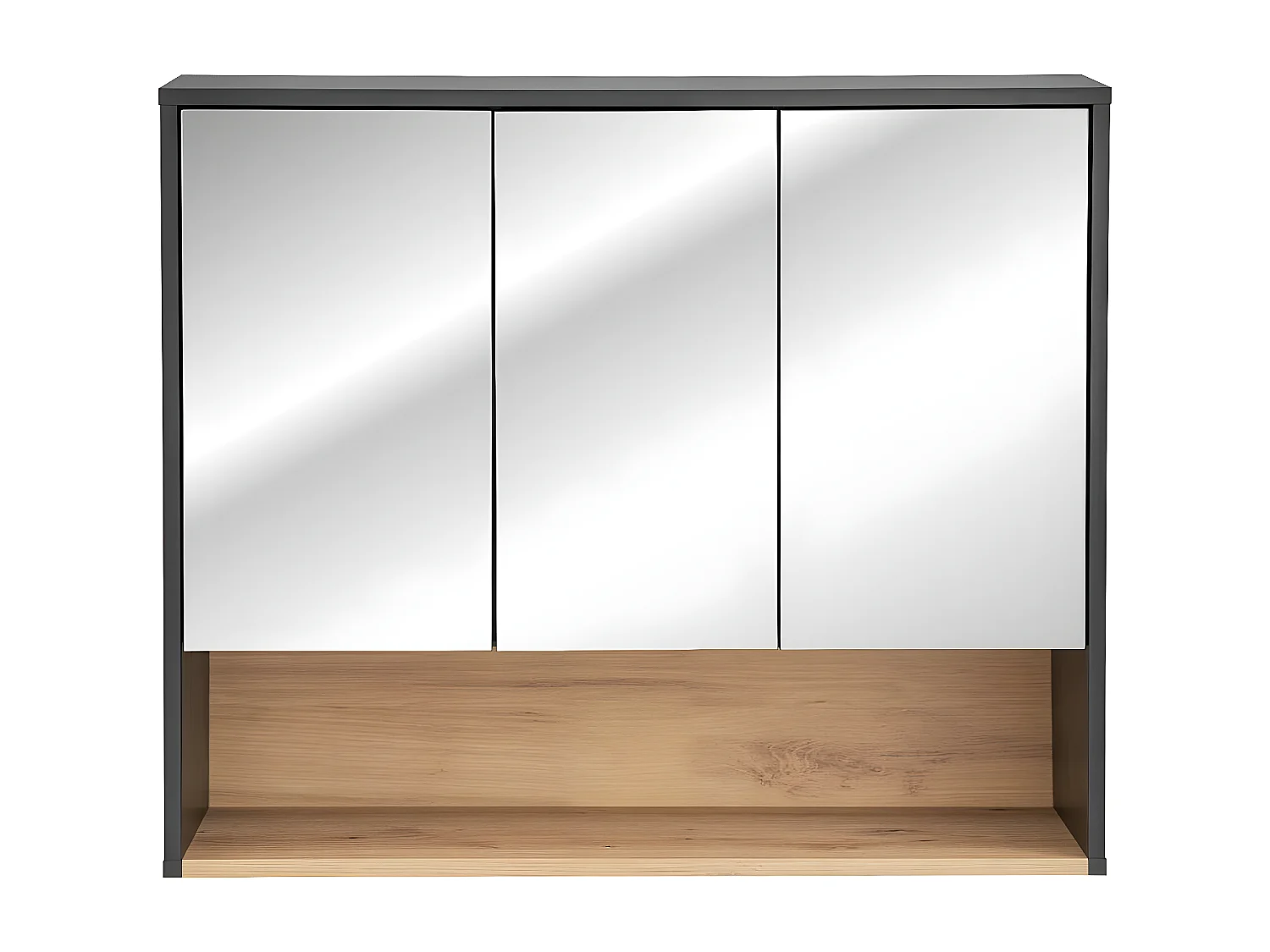 Spiegelkasten BORNEO MC80 3D 80x25x75 Donkergrijs