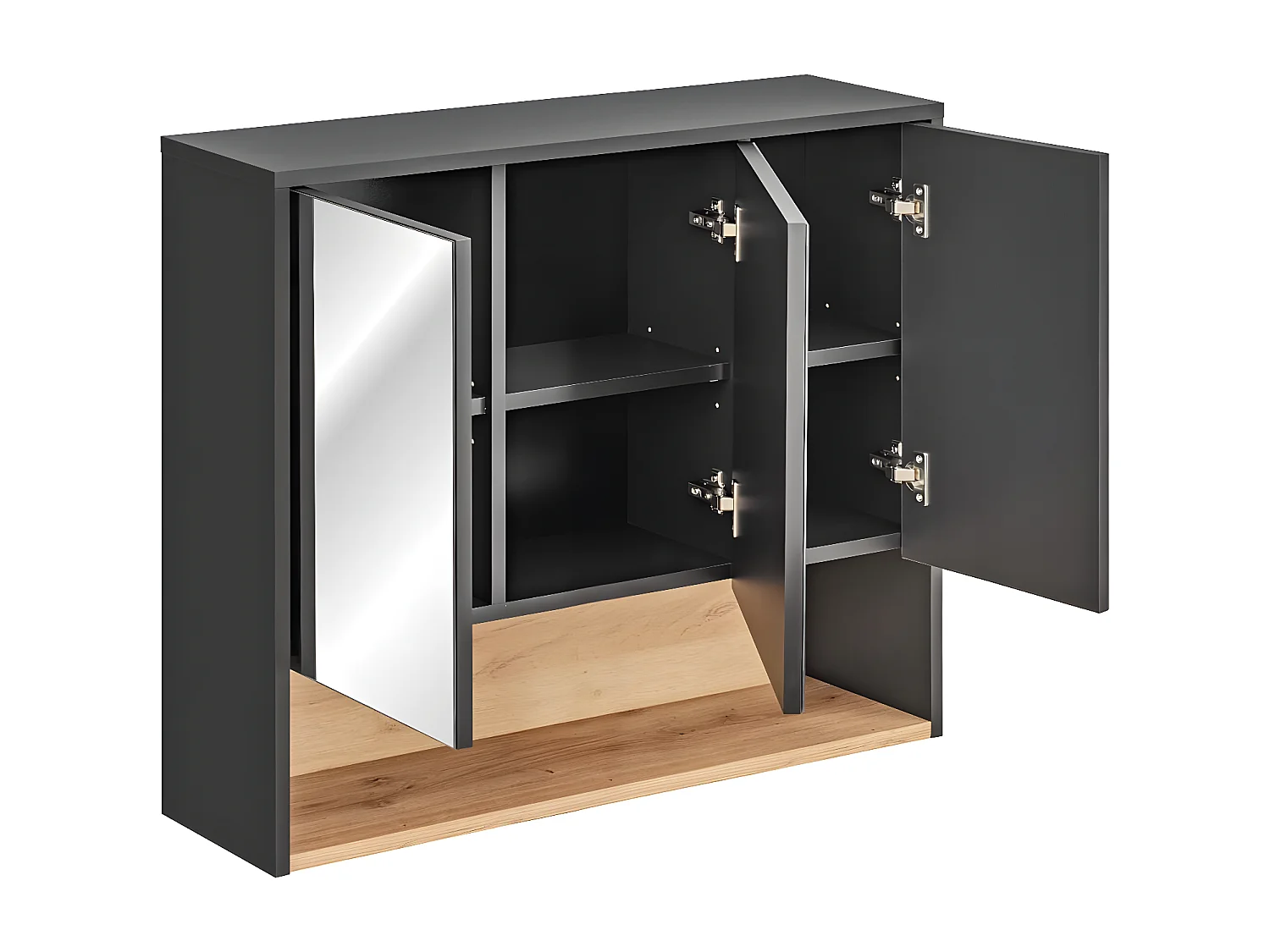 Armoires De Toilette BORNEO MC80 3D 80x25x75 Grisfoncé