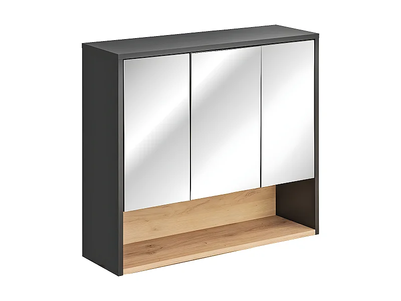 Armoires De Toilette BORNEO MC80 3D 80x25x75 Grisfoncé