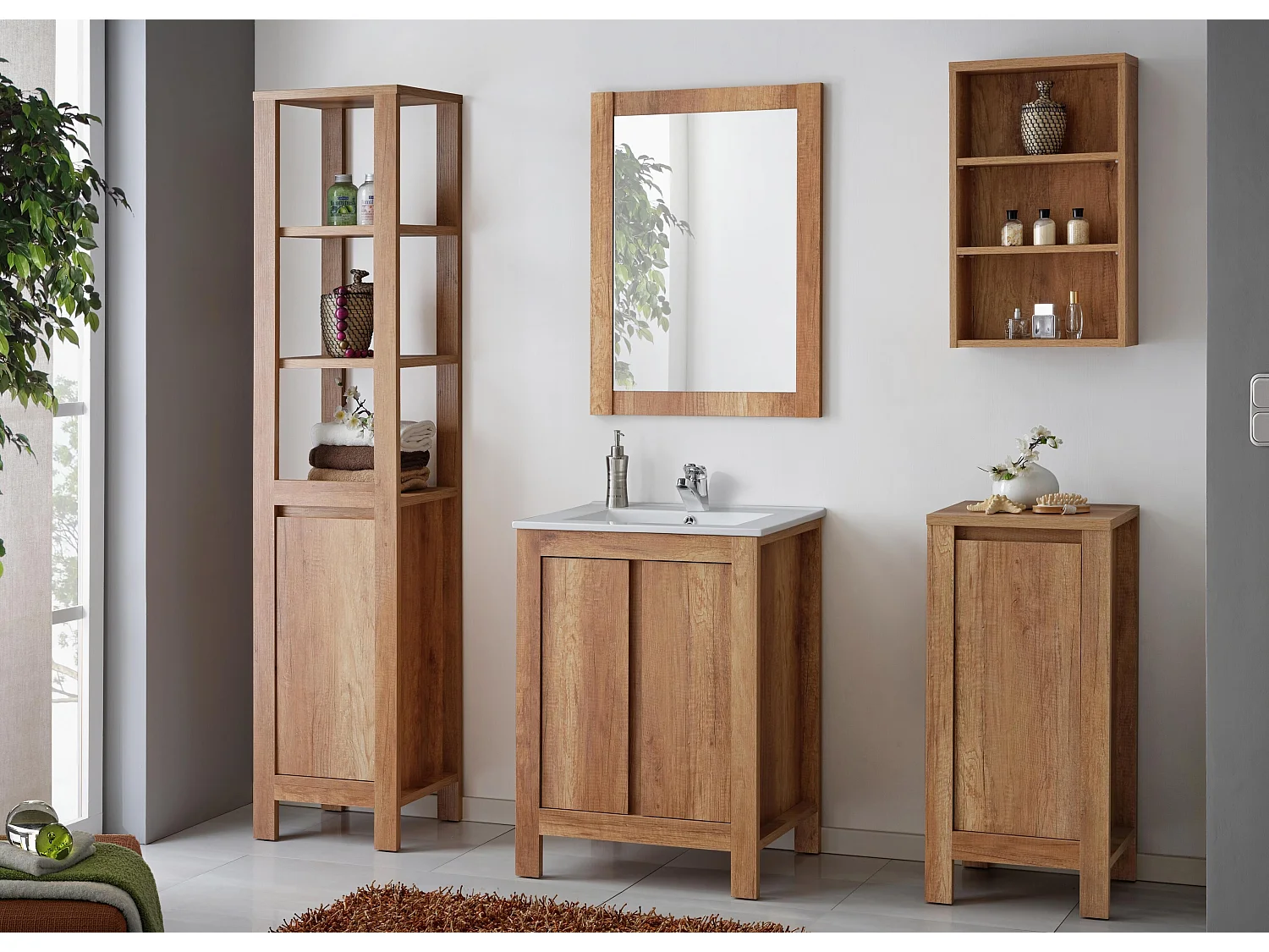 Armoires Latérales CLASSIC SCAB40 40x15x65 Marron