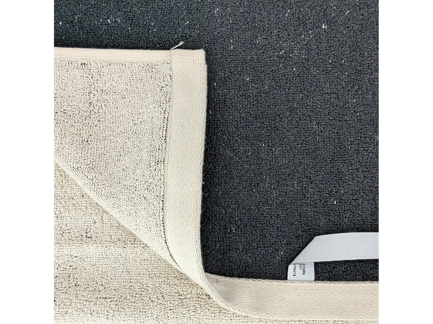 Parure de bain absorbante coton ZEBRA bordure beige 7 pièces