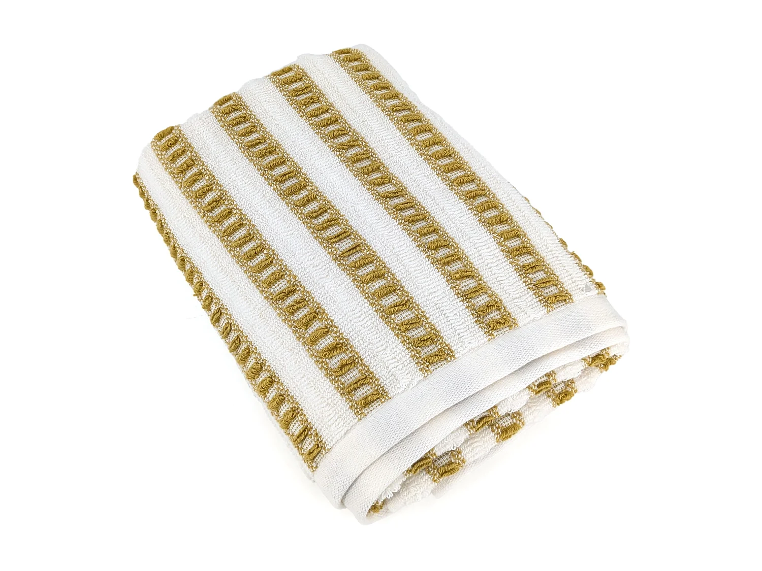 Serviette de toilette coton 50x100cm SANTORINI rayures jaune