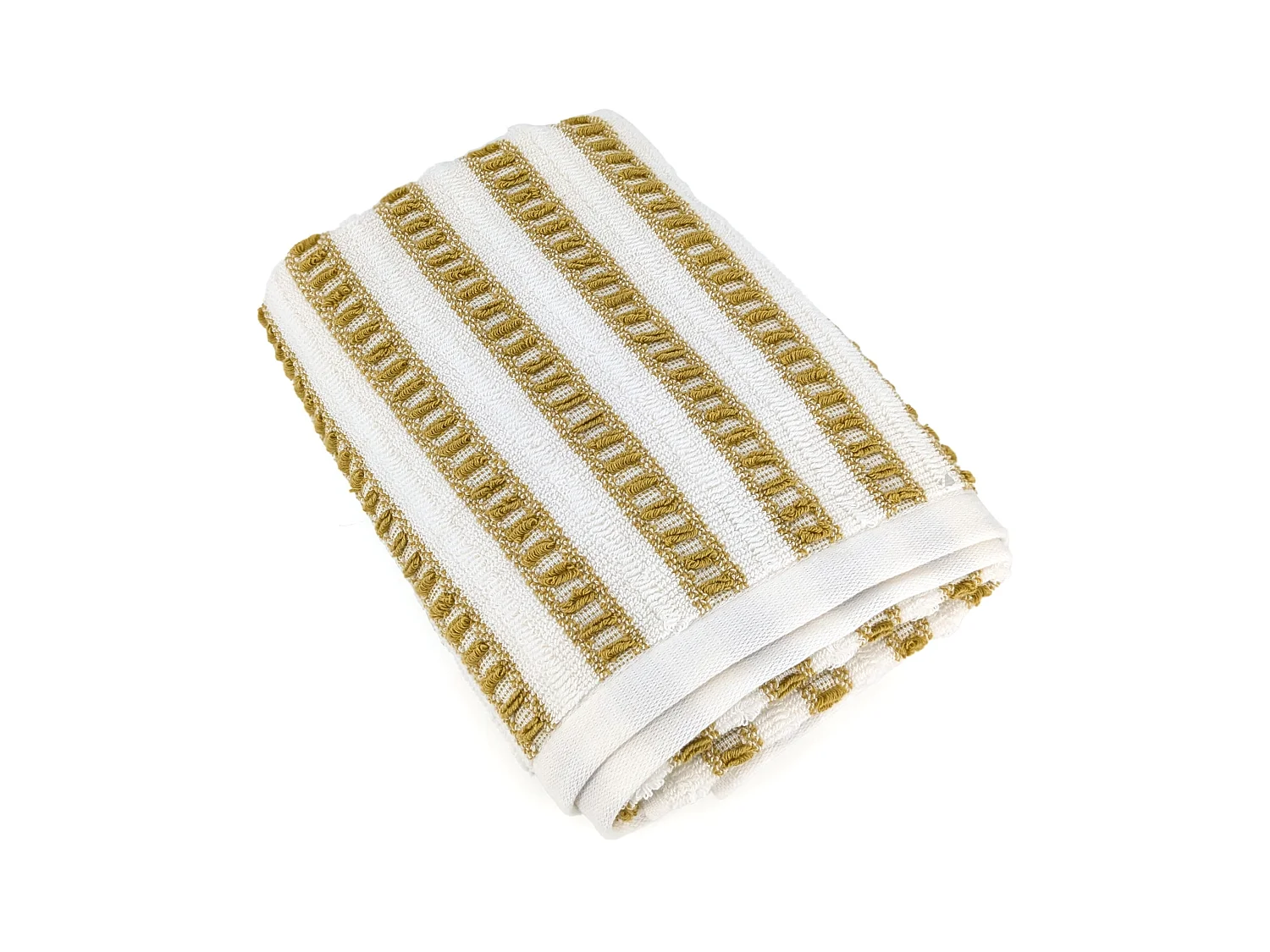 Serviette de toilette coton 50x100cm SANTORINI rayures jaune