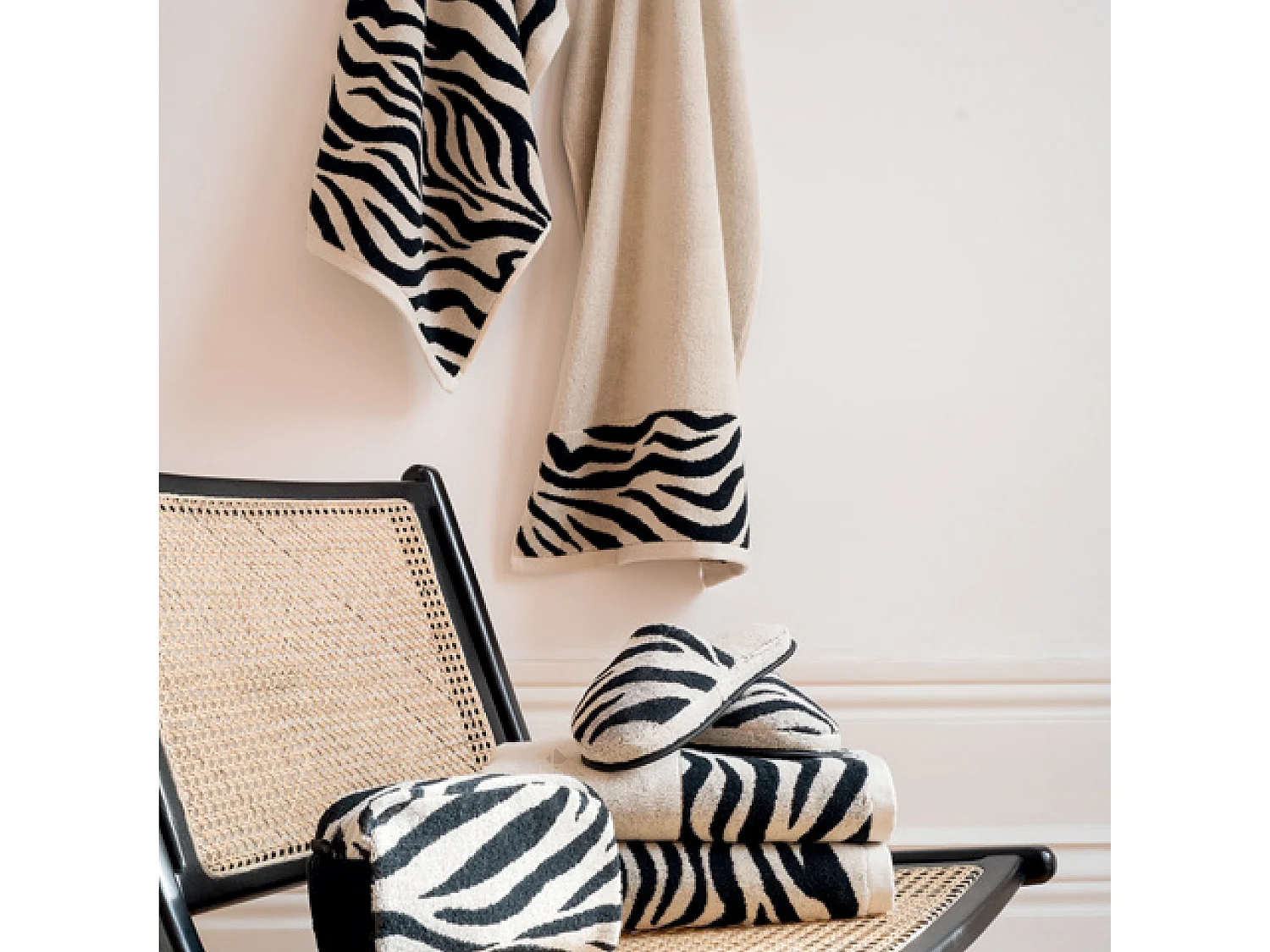 Drap de bain absorbant coton 100x150cm ZEBRA beige