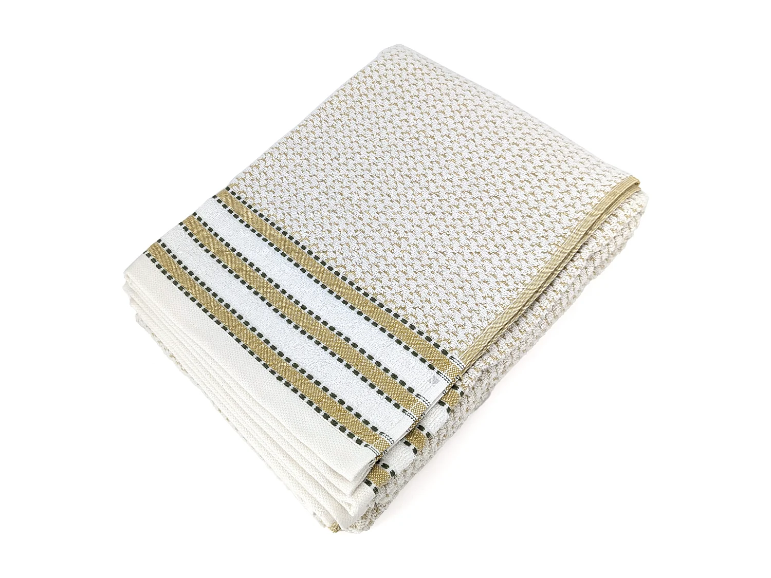 Drap de bain coton 100x150cm SANTORINI liteau jaune