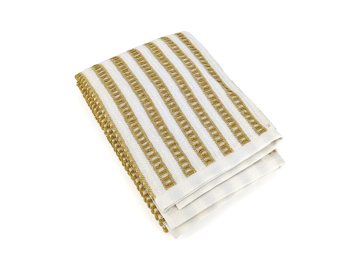 Drap de douche coton 70x140cm SANTORINI rayures jaune