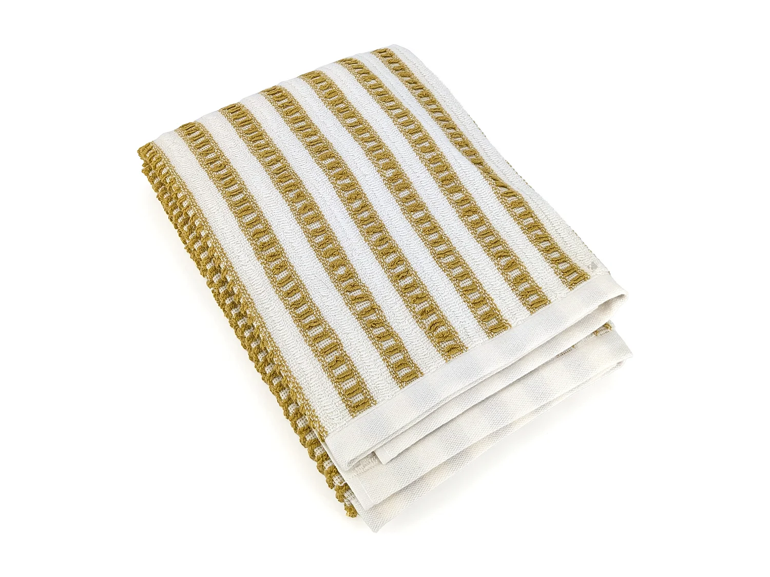 Drap de douche coton 70x140cm SANTORINI rayures jaune