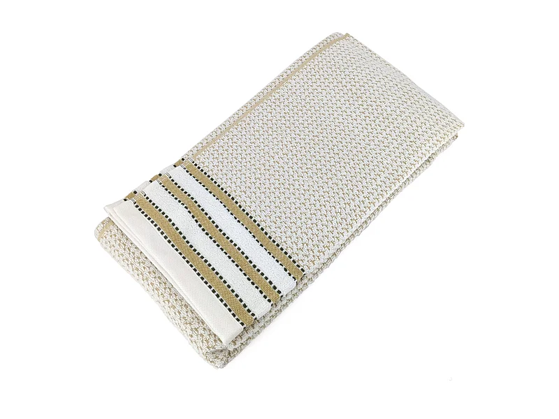 Drap de douche coton 70x140cm SANTORINI liteau jaune