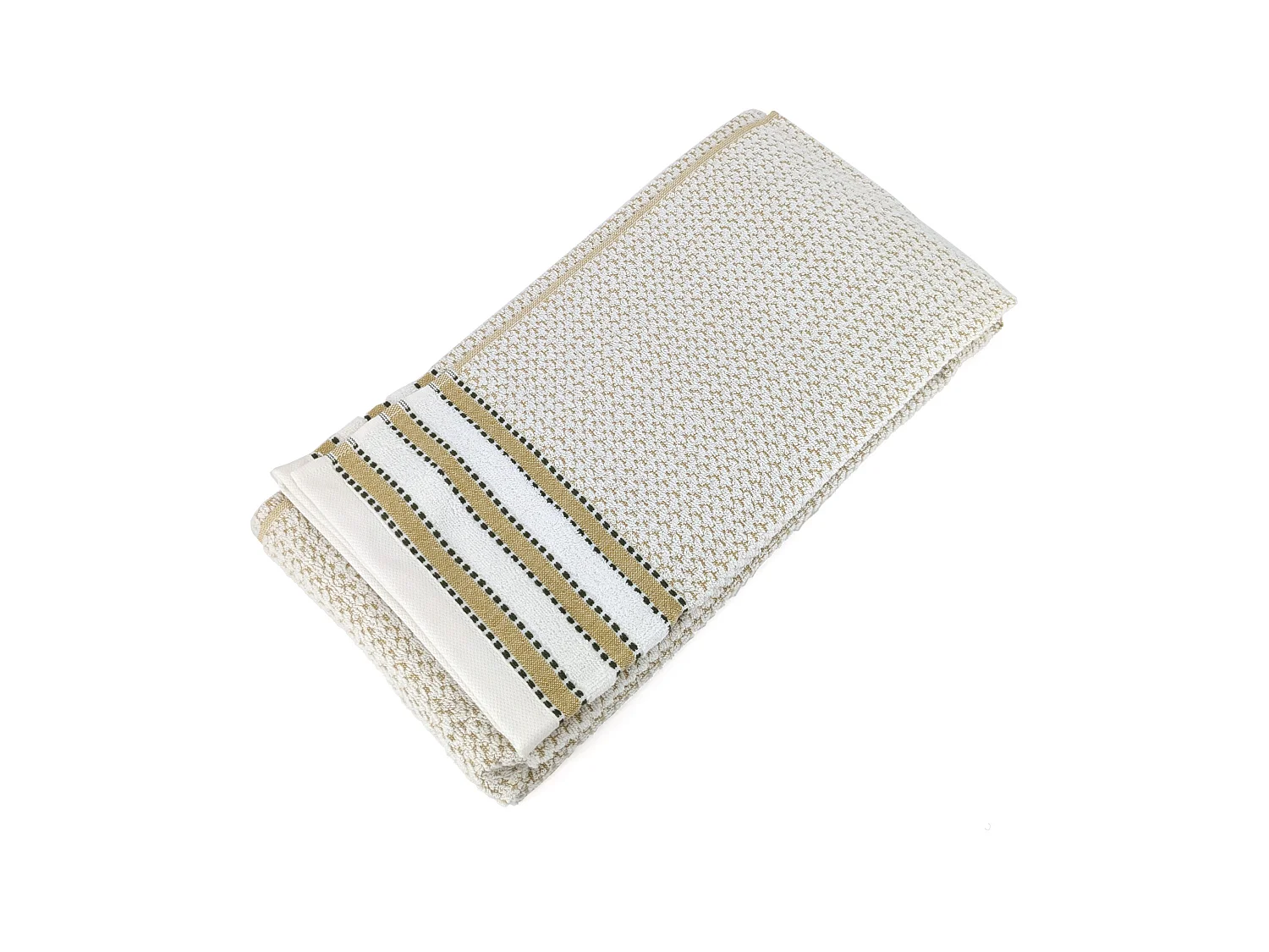 Drap de douche coton 70x140cm SANTORINI liteau jaune