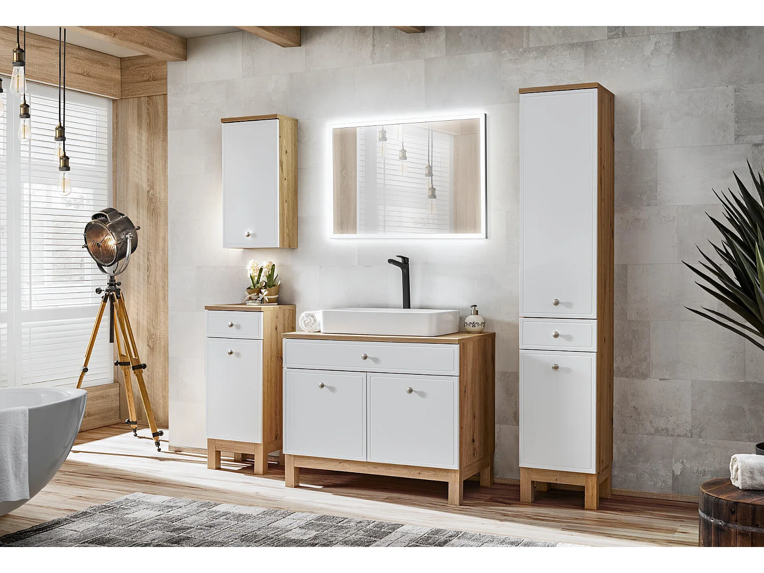 Armoires Latérales SAMOA SCAB35 1D 35x20x69 Blanc