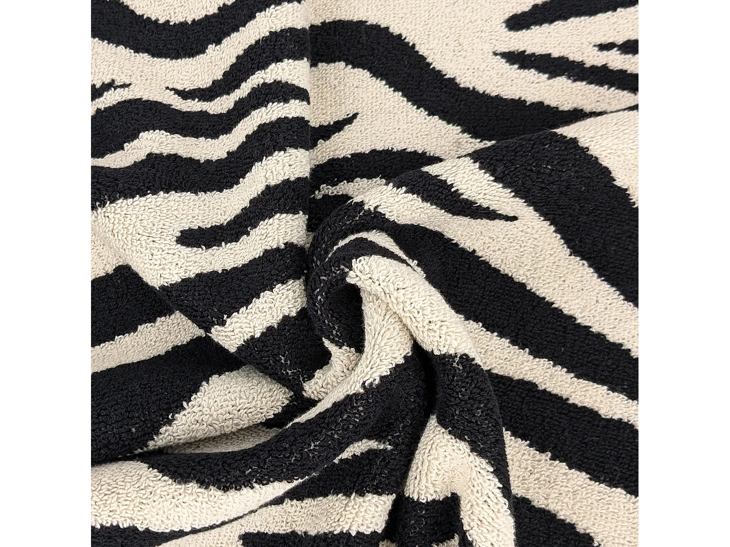 Lot de 2 serviettes invité absorbantes coton 33x50cm ZEBRA beige