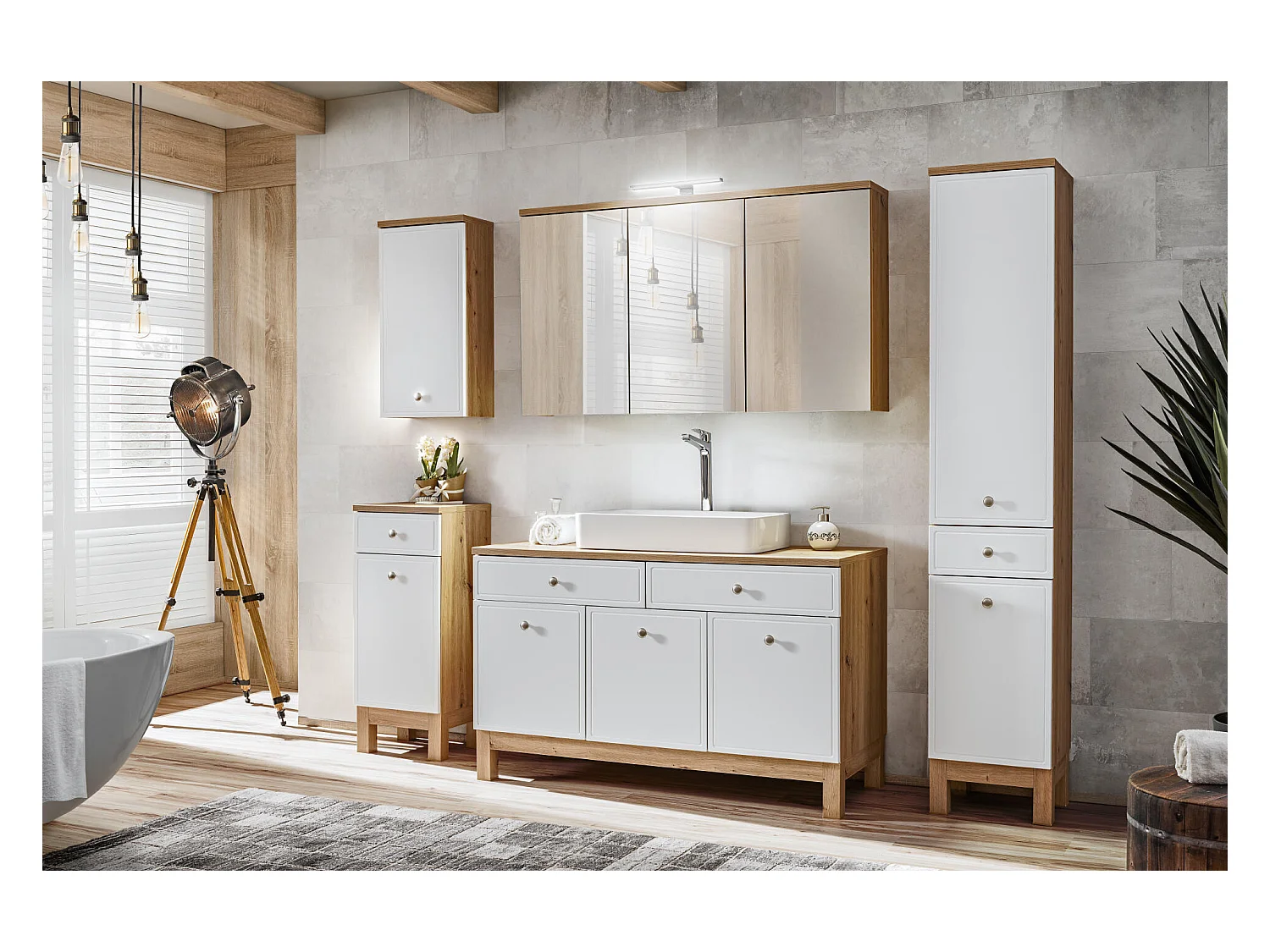 Armoires De Toilette SAMOA MC90 3D 90x20x69 Clair naturel