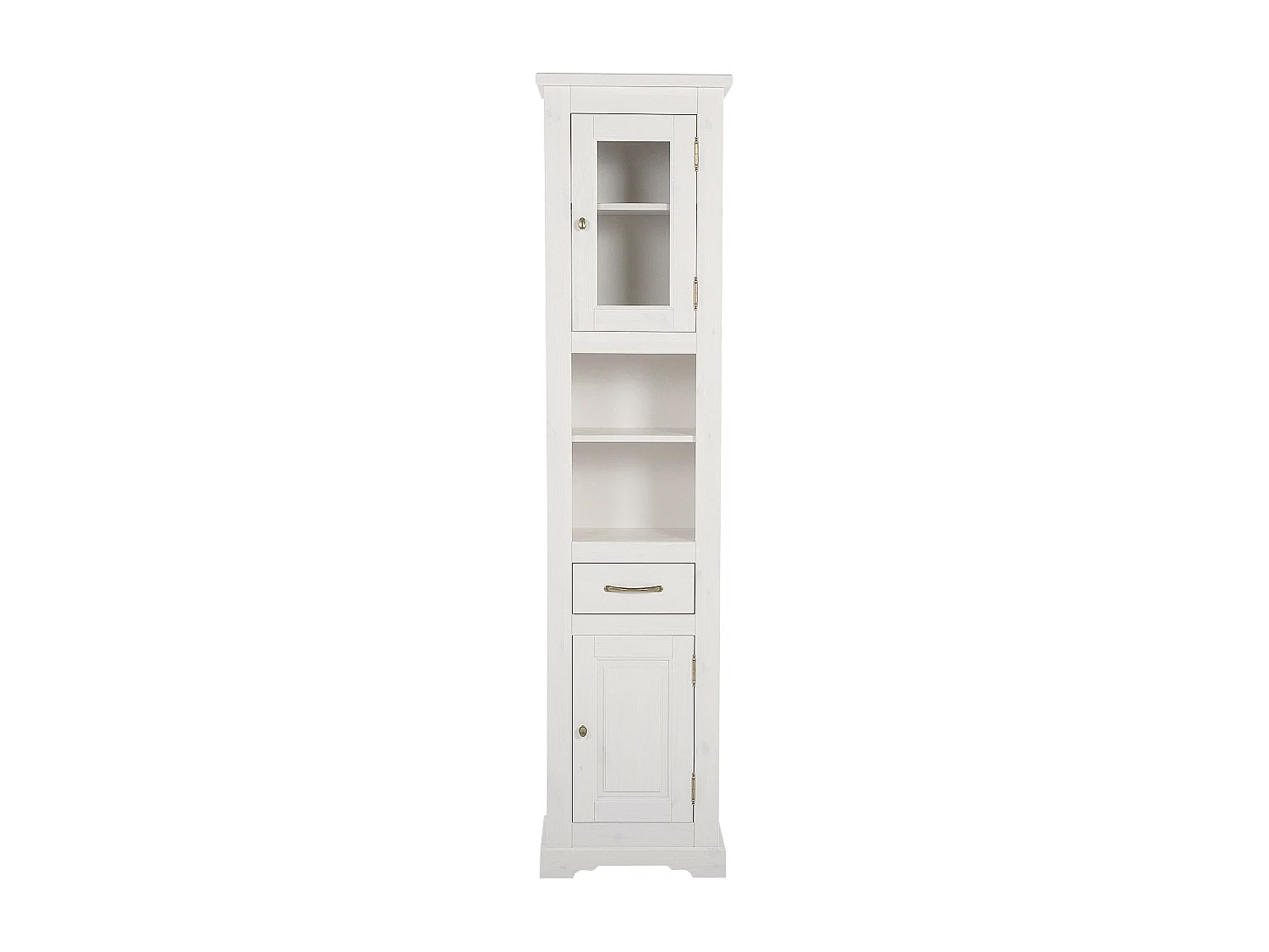 Armoire Haute ROMANTIC HC45 2D1D 45x30x190 Blanc