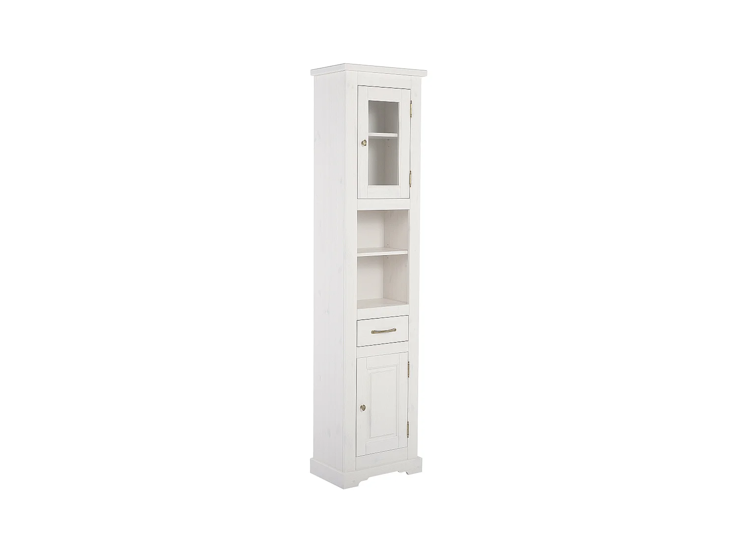 Armoire Haute ROMANTIC HC45 2D1D 45x30x190 Blanc