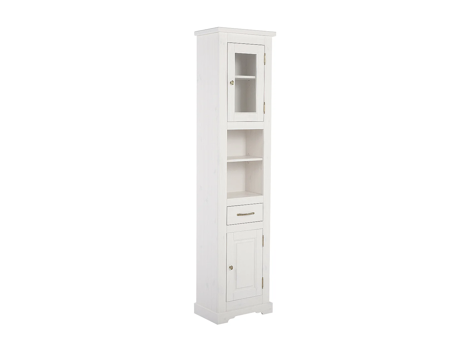 Armoire Haute ROMANTIC HC45 2D1D 45x30x190 Blanc