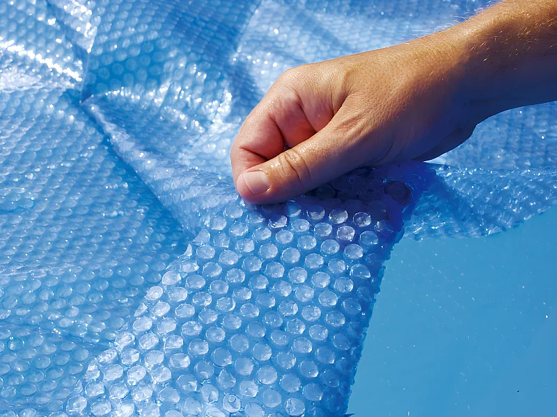 Lona de verão para piscina retangular - 7,32 x 3,66 m - 60 microns - Azul