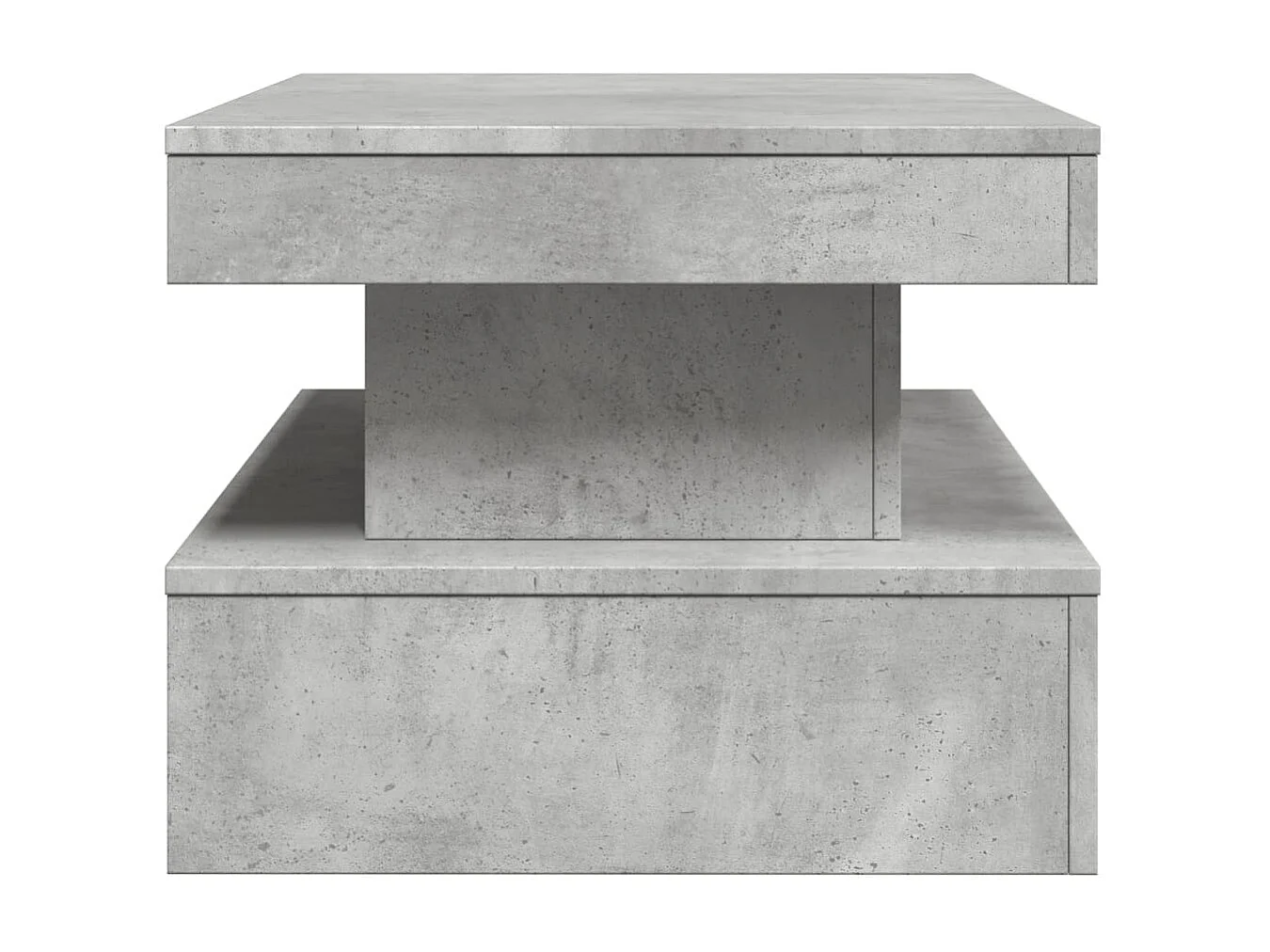 Mesa de centro com luzes LED 90x50x40 cm cinzento cimento