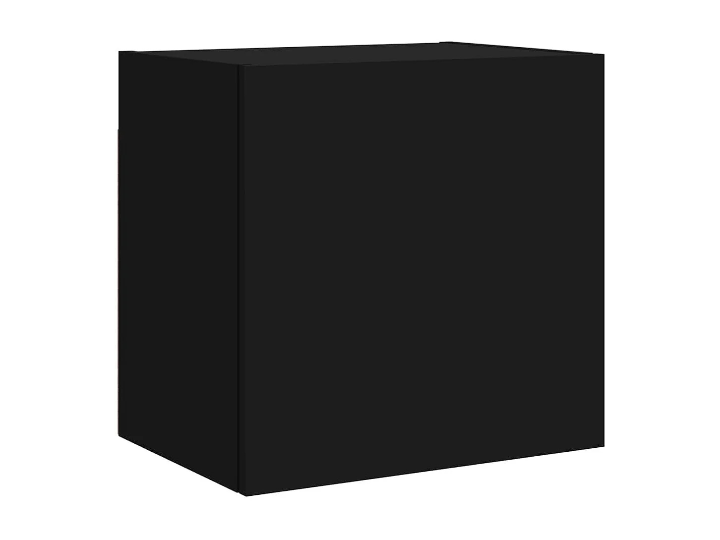 6 pcs móveis de parede p/ TV derivados de madeira preto