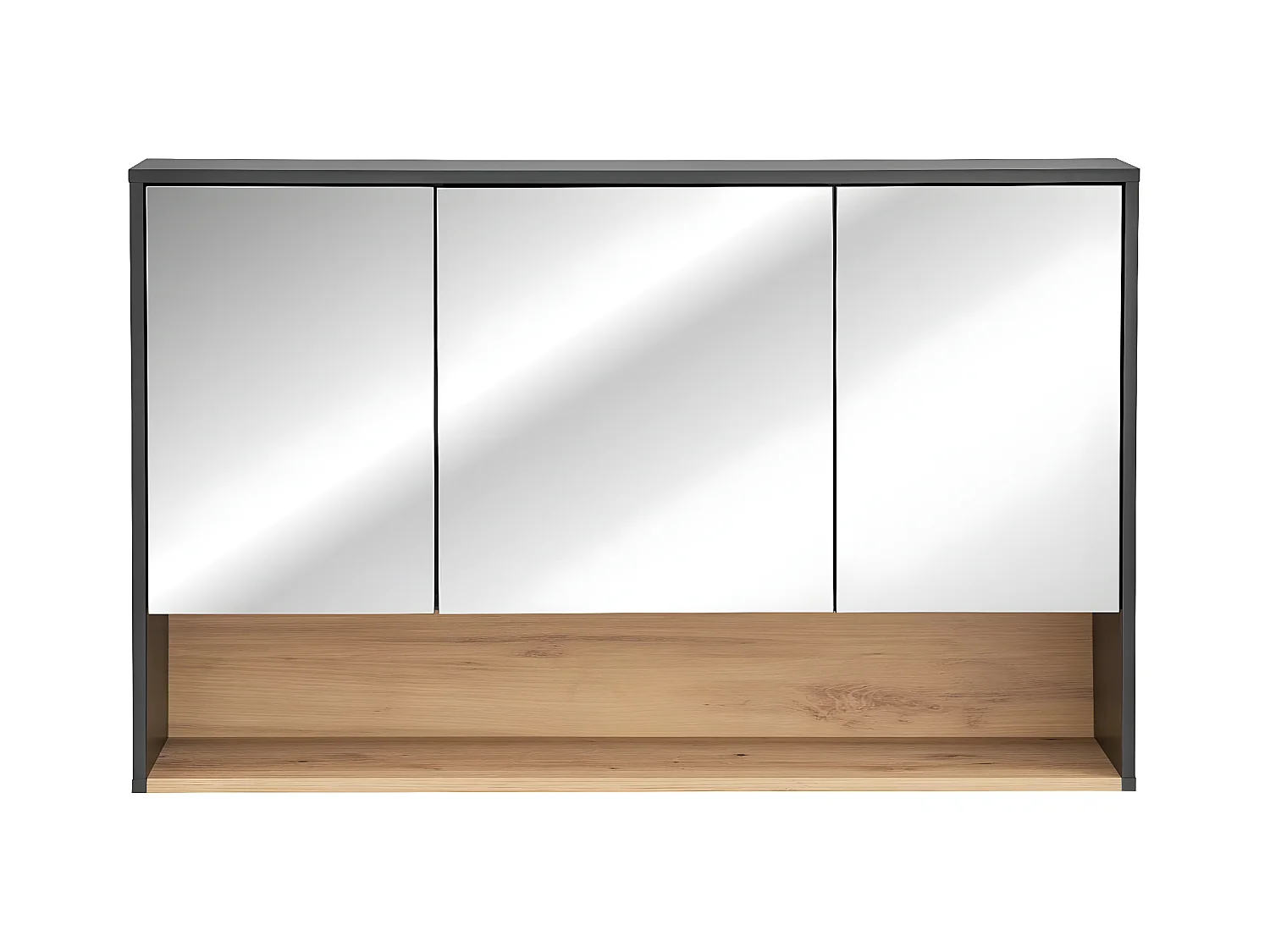 Armadi A Specchio BORNEO MC100 3D 100x25x75 Grigioscuro