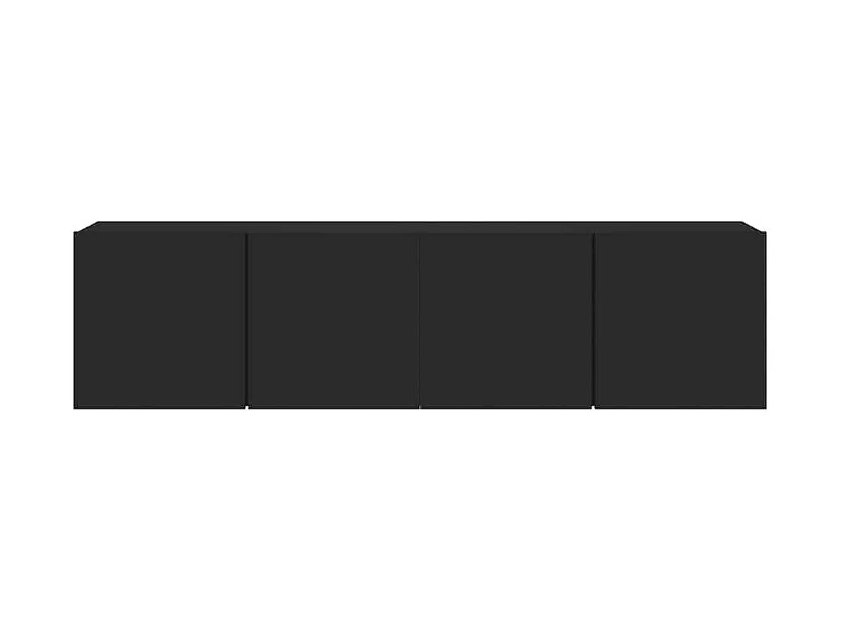 Meubles TV muraux 2 pcs noir 80x30x41 cm