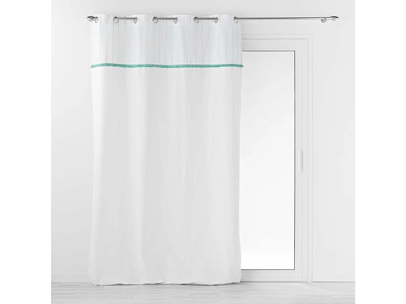 Rideau à Œillets "Alizée" 140x240cm Menthe
