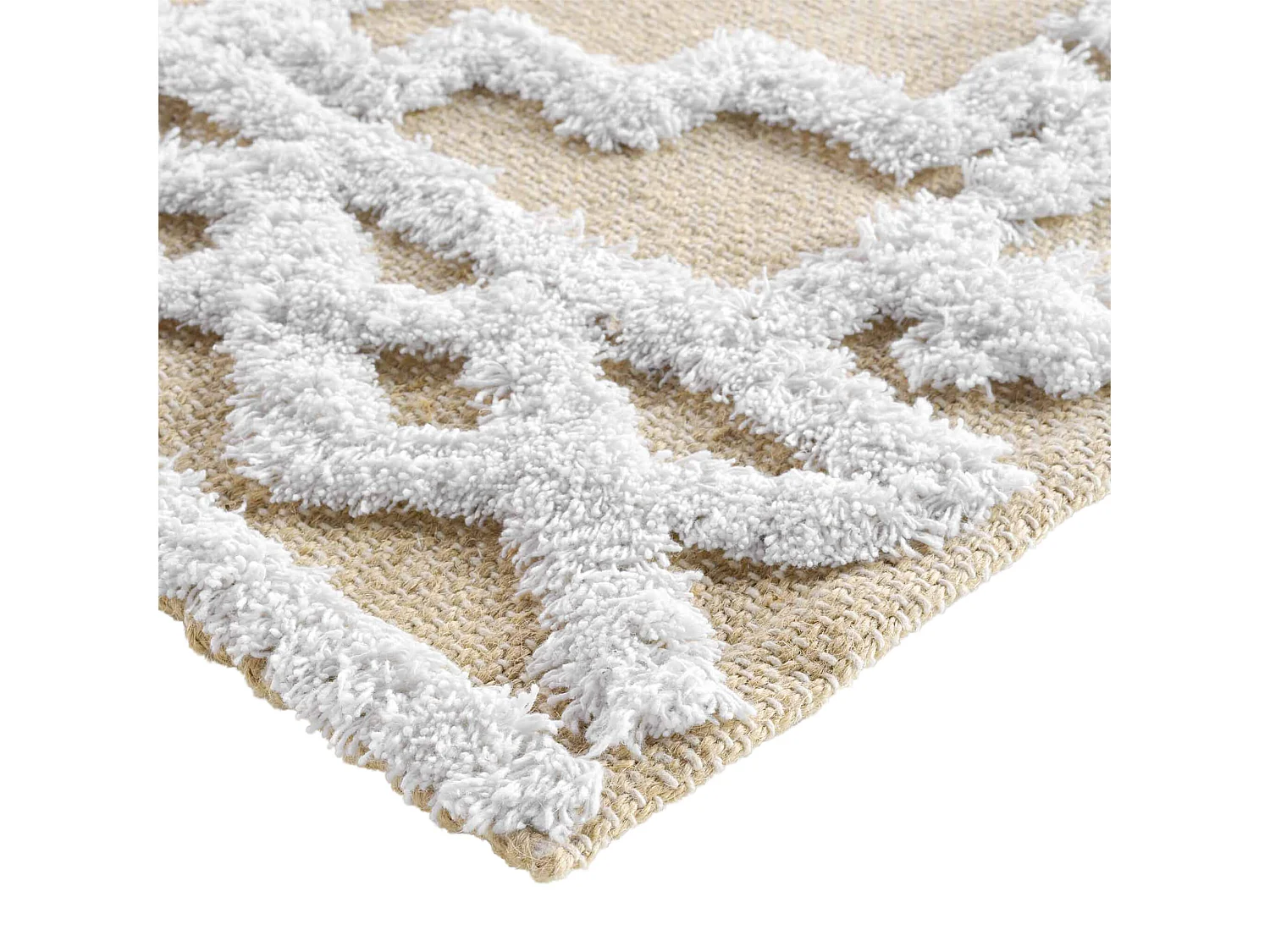 Tapis Déco en Jute "Medine" 120x170cm Naturel