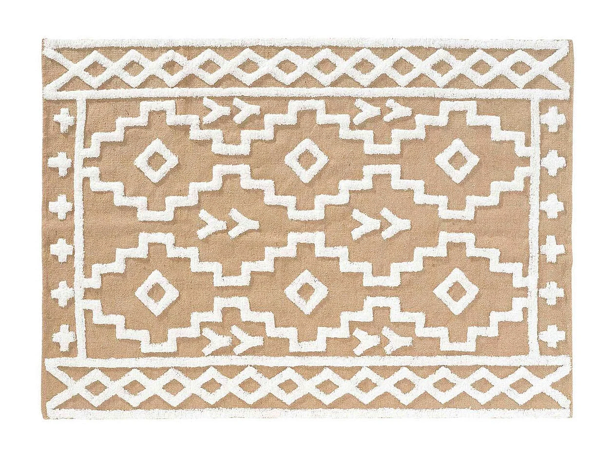 Tapis Déco en Jute "Medine" 120x170cm Naturel