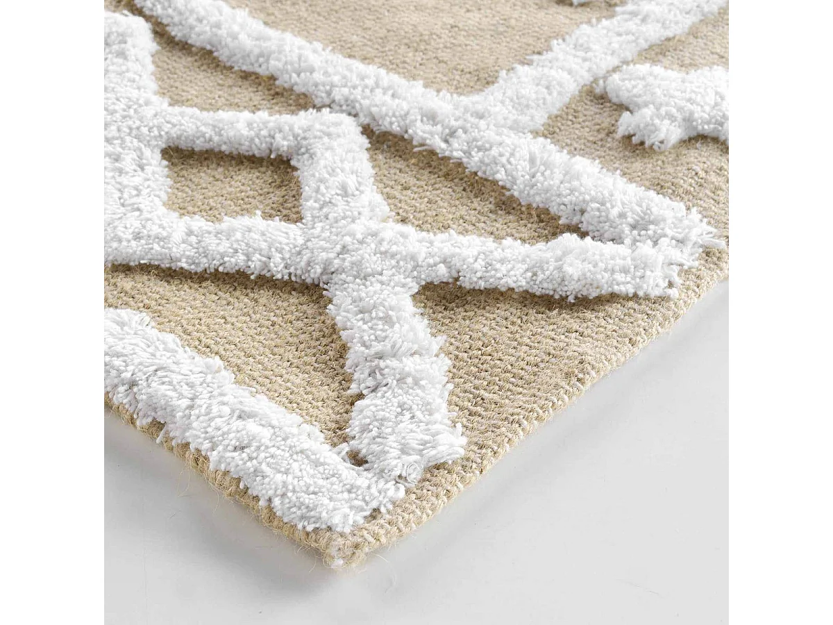 Tapis Déco en Jute "Medine" 120x170cm Naturel