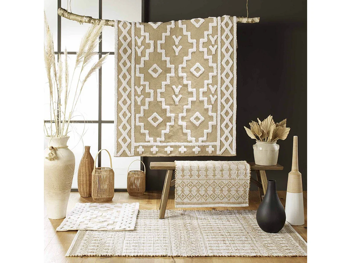 Tapis Multi-Usage en Jute "Medine" 60x90cm Naturel