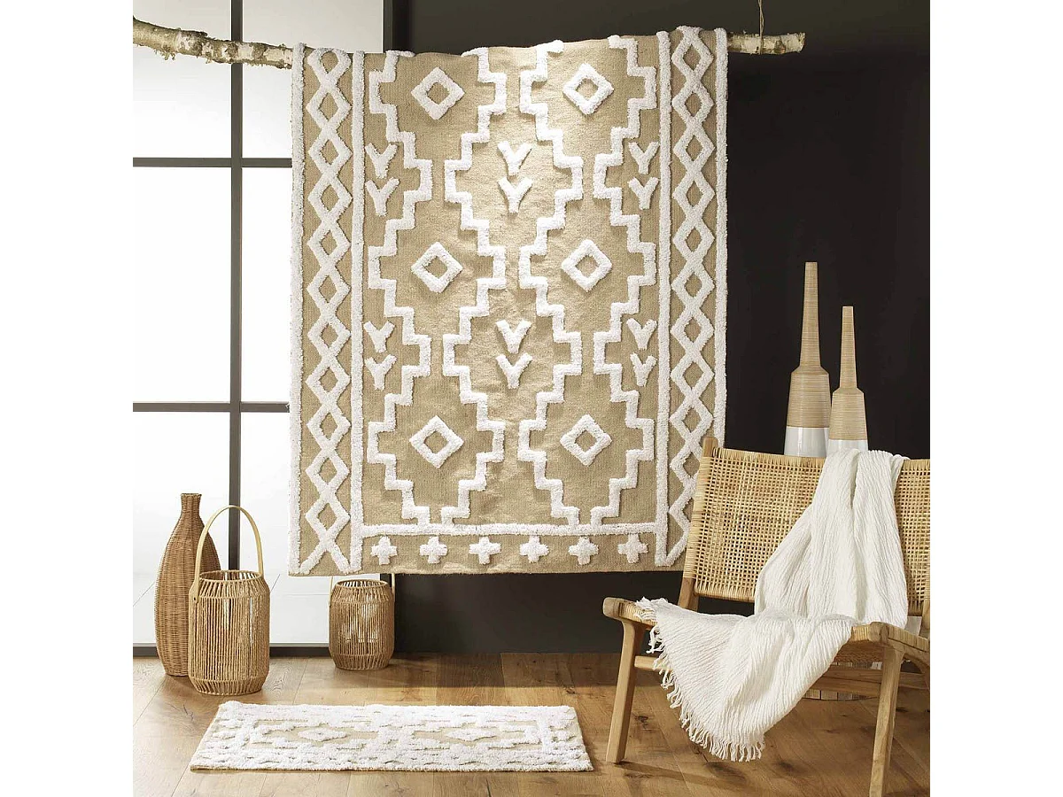 Tapis Multi-Usage en Jute "Medine" 60x90cm Naturel