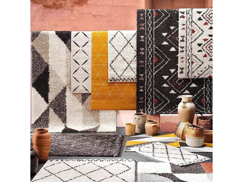 Tapis Déco Tissé "Modesto" 68x110cm Naturel