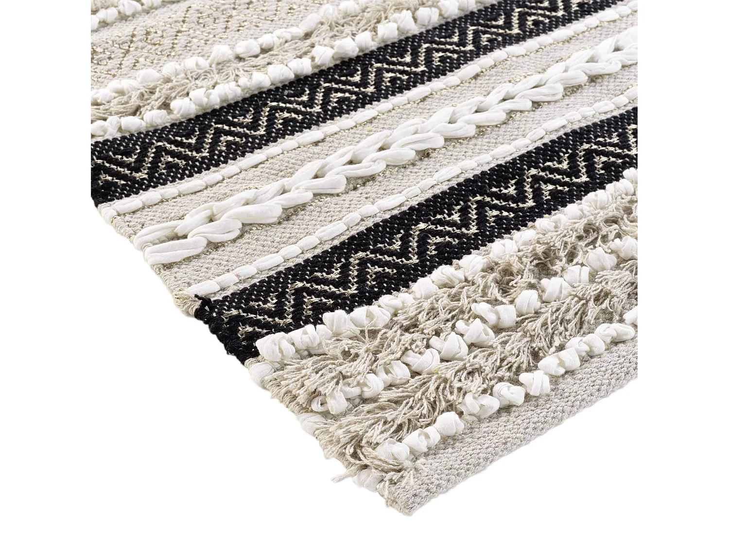 Tapis Déco "Mirage" 60x90cm Naturel & Noir