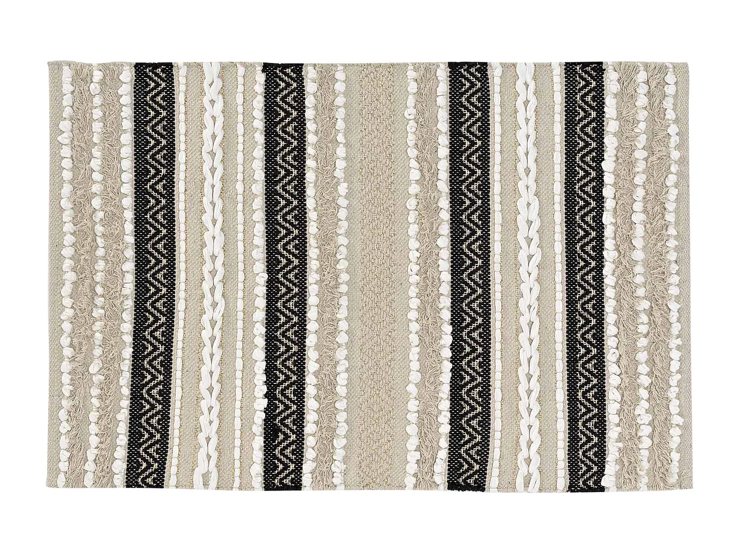 Tapis Déco "Mirage" 60x90cm Naturel & Noir