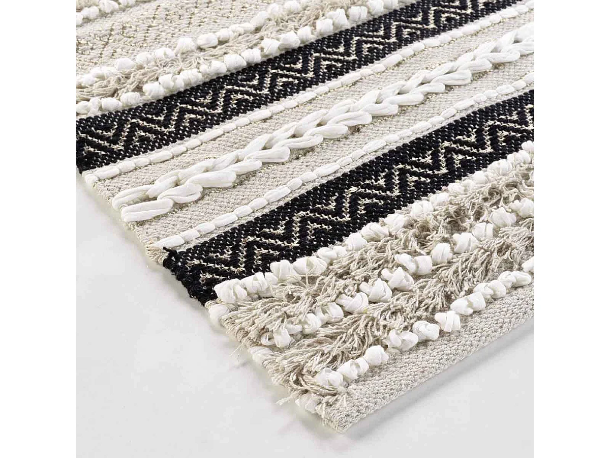 Tapis Déco "Mirage" 60x90cm Naturel & Noir