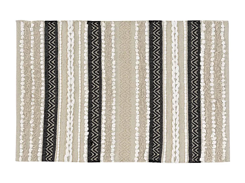 Tapis Déco "Mirage" 60x90cm Naturel & Noir