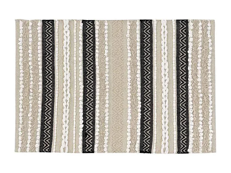 Tapis Déco "Mirage" 60x90cm Naturel & Noir