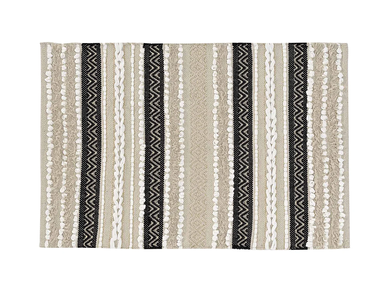 Tapis Déco "Mirage" 120x170cm Naturel & Noir